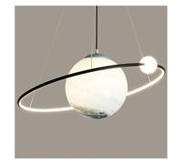 AISNXOQI Plafonnage E27 Planet Creative Planet Pendants, Boy and Room Glass Spherical Shade Chandelier, Space Planet Net Red Pendant Light for Children's Room (Couleur: Golden) DÉCORATIONS