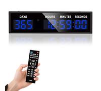 Aisny Compte à Rebours Numérique, Grand Compte à Rebours de 999 Jours avec Télécommande Calendrier de Compte à Rebours Multifonction pour la Retraite Anniversaires Fêtes Mariages Vacances (Bleu)