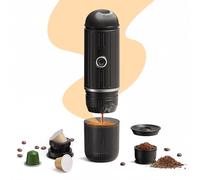 Aisny Machine à Expresso, Machine à Expresso Électrique Portable 12V 100W Machine à Café Entièrement Automatique Petite Machine à Café de Voyage Compatible avec les Capsules NS et le Café Moulu