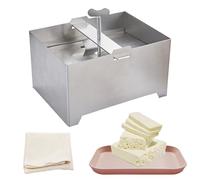 Aisny Presse à Tofu, Matériaux de Presse à Tofu en Acier Inoxydable dans Un Kit de Fabrication de Tofu de Qualité Alimentaire avec Plaque et Gaze pour Cuisine Fabrication de Tofu, 16 x 12 x 9 cm