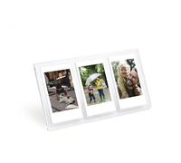 Aisnyho Cadre photo 3 en 1 transparent de 7,6 cm avec trois emplacements pour appareil photo Fujifilm Instax Mini, pour photo Polaroid de 7,6 cm