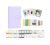 Aisnyho Kit d'accessoires instantanés pour appareil photo Instax Mini LiPlay 12 11 9 8+ 8 EVO 99 SE 40 90 70 50S 26 25 7S avec album/autocollants/cadres photo magnétiques/cadre de suspension, Lilas