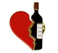 Aisoway Broches à Coudre en Forme de Bouteille de vin Rouge en Forme de cœur pour Veste Pull écharpe