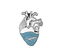 Aisoway Organ Coeur Pin émail Coeur Brave Vêtements Sac Broches épinglette Badge Cadeau Bijoux Médical