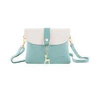 AISPARKY Petit sac à bandoulière en cuir synthétique pour filles, joli cadeau pour adolescentes et filles, Bleu aqua - 02, Small