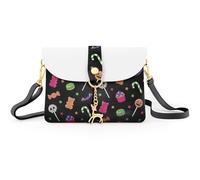 AISPARKY Petits sacs à bandoulière pour adolescentes et filles, jolis sacs à main pour enfants, sacs à bandoulière, cadeaux pour petites filles (plusieurs couleurs), Noir Halloween., Small
