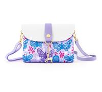 AISPARKY Petits sacs à bandoulière pour filles, sacs à main pour adolescentes, bandoulière réglable, sac à main exquis, accessoires pour filles, Papillon/violet, S, petit sac fille