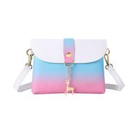 AISPARKY Petits sacs à bandoulière pour filles, sacs à main pour adolescentes, bandoulière réglable, sac à main exquis, accessoires pour filles, Rose/bleu dégradé., S, petit sac fille