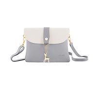 AISPARKY Sac à main pour adolescentes et filles - En cuir synthétique - Petit portefeuille - Cadeau pour enfants et filles - Avec sangle, gris