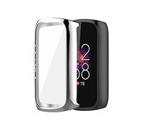 AISPORTS 2 Pack Compatible avec Fitbit Luxe Case avec Protecteur D'écran, Doux TPU Silicone Bumper Case Couverture Complète Housse de Protection pour Fitbit Luxe Activity Tracker Wellness Tracker