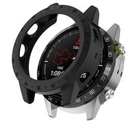 AISPORTS 2 PCS Compatible avec Garmin MARQ Gen 2 Athlete/Captain/Golfer/Aviator Case,Soft TPU Silicone Edge Robuste Antichoc Bumper Case Frame Armor Watch Case Housse de Protection pour Garmin MARQ 2