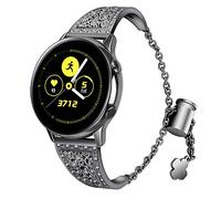AISPORTS 20mm Bracelet de Montre à Dégagement Rapide Compatible avec Huawei Watch GT2 Bracelet 42mm,Bracelet Mince Glitter Diamant Bijoux Bracelet de Remplacement pour Samsung Gear Sport/S2 Classic