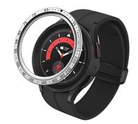 AISPORTS Bezel Ring Compatible avec Samsung Galaxy Watch 5 Pro Bezel Loop Adhésif Coque Anti Rayures Protection Acier Inoxydable Metal Bezel Styling Housse Protection pour Samsung Galaxy Watch 5 Pro