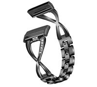 AISPORTS Bracelet Compatible avec Fitbit Versa 4/Sense 2 - Cristal Bling Paillettes Diamant Strass Bijoux en Métal - Bracelet de Remplacement