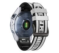 AISPORTS Bracelet de montre 22 mm à ajustement rapide compatible avec Garmin D2 Delta/D2 Mach 1, bracelet de rechange hybride en cuir et silicone pour Garmin Descent G1/Quatix 7/6/5/Instinct 2