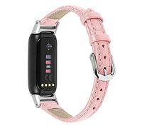 AISPORTS Bracelet en cuir compatible avec Bracelet Fitbit Luxe, Bracelet en Cuir Souple et Respirant, Bracelet à Boucle en Métal, Bracelet de Remplacement pour Fitbit Luxe Fitness and Wellness Tracker