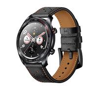 AISPORTS Bracelet en Cuir Compatible avec Samsung Galaxy Watch 3 45mm Bracelet, 22mm en Cuir Souple Respirant Bracelet de Sport Boucle en Métal Bracelet de Remplacement pour Galaxy Watch 46mm/S3