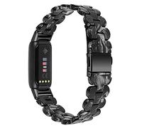 AISPORTS Bracelet en Résine Compatible avec Le Bracelet Fitbit Luxe, Élégant Bracelet en Résine Mince et Léger Bracelet de Remplacement à Boucle en Métal pour Fitbit Luxe Fitness and Wellness Tracker