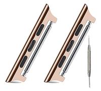 AISPORTS Compatible avec Apple Watch Adapter 38mm 40mm 41mm 42mm, Apple Watch Connecteur Link Lug Adapter en acier inoxydable Fermoir de connexion en métal pour iWatch Series 11/10/9/8/7/6/5/4/3/2/1