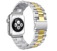 AISPORTS Compatible avec Apple Watch Bracelet 45mm 44mm 42mm, Bracelet Sport Réglable en Acier Inoxydable avec Boucle en Métal Bracelet de Remplacement pour Apple Watch SE/iWatch Series 7/6/5/4/3/2/1