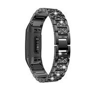 AISPORTS Compatible avec Fitbit Charge 3/Fitbit Charge 4 Bracelet,Crystal Bling Glitter Diamond Jewelry Bracelet de Sport Réglable Bracelet en Métal Bracelet de Remplacement pour Fitbit Charge 3/4