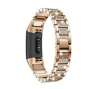 AISPORTS Compatible avec Fitbit Charge 3/Fitbit Charge 4 Bracelet,Crystal Bling Glitter Diamond Jewelry Bracelet de Sport Réglable Bracelet en Métal Bracelet de Remplacement pour Fitbit Charge 3/4
