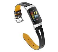 AISPORTS Compatible avec Fitbit Charge 5 Strap Cuir Femmes Hommes, Doux Mince Creux Respirant Bracelet Sport Bracelet Boucle en Métal Bracelet de Remplacement pour Fitbit Charge 5 Tracker D'activité