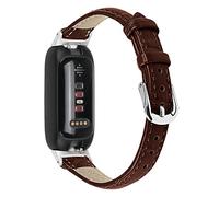 AISPORTS Compatible avec Fitbit Inspire 3 Bracelet en Cuir pour Femme Homme,Doux et Respirant Bracelet en Métal Classique Boucle Fermoir Bracelet de Remplacement pour Fitbit Inspire 3 Fitness Tracker