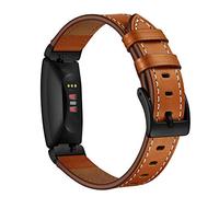AISPORTS Compatible avec Fitbit Inspire Bracelet en Cuir,Sport Montre Intelligente Bracelet de Remplacement Bracelet Boucle en Métal Bracelet pour Fitbit Inspire/Inspire HR Fitness Tracker Accessoires