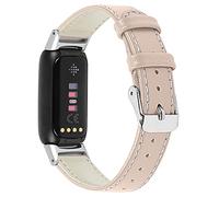 AISPORTS Compatible avec Fitbit Luxe Bracelet Cuir Femmes Hommes, Bracelet en Cuir Souple et Respirant Fermoir à Boucle en Métal Bracelet de Remplacement pour Fitbit Luxe Fitness and Wellness Tracker