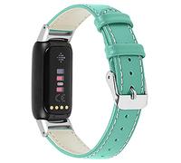 AISPORTS Compatible avec Fitbit Luxe Bracelet Cuir Femmes Hommes, Bracelet en Cuir Souple et Respirant Fermoir à Boucle en Métal Bracelet de Remplacement pour Fitbit Luxe Fitness and Wellness Tracker