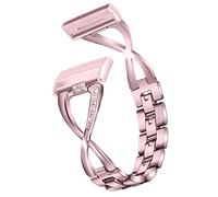 AISPORTS Compatible avec Fitbit Sense 2/Versa 4 Strap - Bracelet en Métal Cristal Bling pour Femme, Paillettes Diamant Strass Bijoux Bracelet de Remplacement