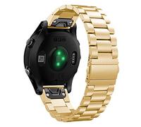 AISPORTS Compatible avec Garmin Fenix 7S/6S/6S Pro/5S/5S Plus Bracelet en Acier Inoxydable, 20mm Bracelet de Montre Rapide Boucle en Métal Réglable Bracelet de Remplacement pour Garmin D2 Delta S