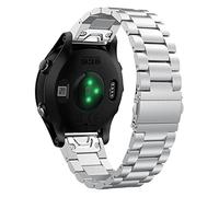 AISPORTS Compatible avec Garmin Fenix 8 43mm/7S/7S Pro/6S/6S Pro/5S/5S Plus Bracelet en Acier Inoxydable, 20mm Montre Rapide Boucle en Métal Réglable Bracelet de Remplacement pour Garmin D2 Delta S