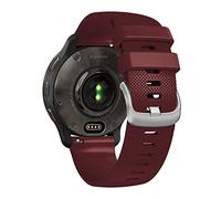 AISPORTS Compatible avec Garmin Vivoactive 3 Strap Silicone, 20mm Bracelet de Montre à Dégagement Rapide Doux Bracelet de Rechange pour Garmin Forerunner 55/245/645/D2 Air X10/Approach S12/S40/S42