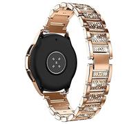 AISPORTS Compatible avec Huawei Watch GT2 Bracelet,20mm à Dégagement Rapide Glitter Diamant Bijoux Bracelet en Métal Bracelet de Remplacement pour Garmin Vivoactive 3/Vivomove HR/Forerunner 245/645