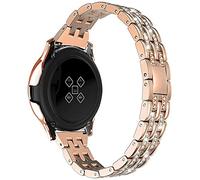 AISPORTS Compatible avec Huawei Watch GT2 Bracelet 42mm,20mm Mince Bling Glitter Diamant Bijoux Bracelet Boucle en Métal Bracelet de Remplacement pour Garmin Vivoactive3/Vivomove HR/Forerunner 245/645