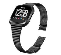 AISPORTS Compatible avec Le Bracelet Fitbit Versa Lite, Réglable en Acier Inoxydable avec Boucle en Métal Bracelet Sport Bracelet de Rechange pour Montre Intelligente Fitbit Versa 2/Versa/Versa Lite