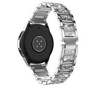 AISPORTS Compatible avec Samsung Galaxy Watch 3 41mm/42mm/Active 2/Active - Bracelet 20mm à Dégagement Rapide en Métal avec Glitter Diamant