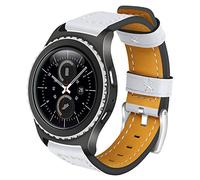 AISPORTS Compatible avec Samsung Galaxy Watch Active 2/Active Strap Cuir pour Femme Homme, 20mm Bracelet en Cuir Souple Respirant Bracelet de Remplacement pour Galaxy Watch 4/4 Classic/3 41mm/42mm