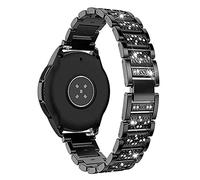 AISPORTS Compatible avec Samsung Galaxy Watch Active 2 Bracelet,20mm à Dégagement Rapide Glitter Diamant Bijoux Bracelet Bracelet en Métal Bracelet de Remplacement pour Galaxy Watch 3 41mm/42mm/Active