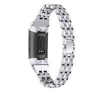 AISPORTS Compatible pour Fitbit Charge 3 /Fitbit Charge 4 Bracele,Slim Crystal Bling Glitter Sparkle Diamond Jewelry Bracelet de sport Bracelet en Métal Bracelet de Remplacement pour Fitbit Charge 3/4