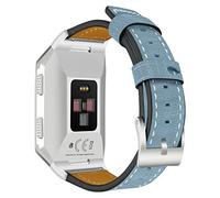 Aisports Compatible with Sangle Fitbit Ionic Cuir,Aisports Fitbit Ionic Band Sangle de Remplacement Réglable avec Boucle en Métal Classique Bracelet Bracelet pour Fitbit Ionic Fitness Accessoires Bleu