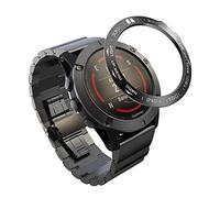 AISPORTS Design de lunette compatible avec Garmin Fenix 5X/Fenix 5X Plus Coque adhésive pour anneau de lunette, protection anti-rayures Coque de protection en métal pour Fenix 5X/5X Plus