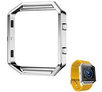 AISPORTS Fitbit Blaze Cadre Compatible avec Fitbit Blaze Accessoire Cadre en Acier Inoxydable Métal Montre Cadre Support Coque Remplacement Logement Housse de Protection pour Fitbit Blaze Smart Watch