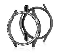 AISPORTS Lot de 2 Coques de Protection pour Samsung Galaxy Watch 6 40mm pour Femme, Coque Rigide en Polycarbonate avec Bords Renforcés et Strass Coque de Protection pour Galaxy Watch 6 40mm