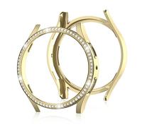 AISPORTS Lot de 2 Coques de Protection pour Samsung Galaxy Watch 6 44mm pour Femme, Coque Rigide en Polycarbonate avec Bords Renforcés et Strass Coque de Protection pour Galaxy Watch 6 44mm