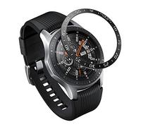 AISPORTS Lunette Anneau Compatible avec Samsung Galaxy Watch 46mm Lunette, Boucle Adhésif Couverture Anti-Rayures Lunette Métal Styling Cadran Housse de Protection Pour Samsung GearS3 Frontier/Classic