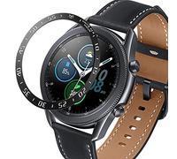 AISPORTS Lunette Styling Compatible avec Samsung Galaxy Watch 3 45mm Bague de Lunette Anneau Adhésif Protection Anti-Rayures en Acier Inoxydable Lunette Housse de Protection pour Galaxy Watch 3 45mm