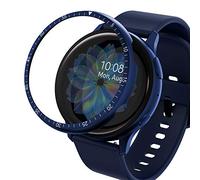 AISPORTS Lunette Styling Compatible avec Samsung Galaxy Watch Active 2 44mm Lunette Anneau Adhésif Protection Anti-Rayures en Acier Inoxydable Métal Housse De Protection Pour Galaxy Watch Active2 40mm
